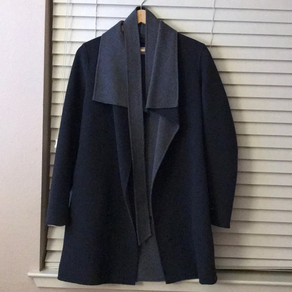 T Tahari Wool Blend  Belted Wrap Coat